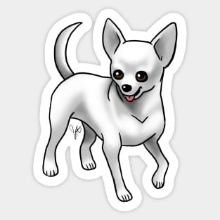 Dog - Chihuahua - Short Haired - White Sticker